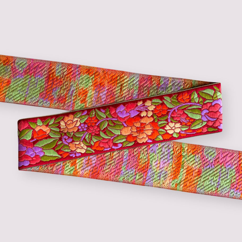 Flowers Red (bredde 6,5 cm) Fantasy Ribbons