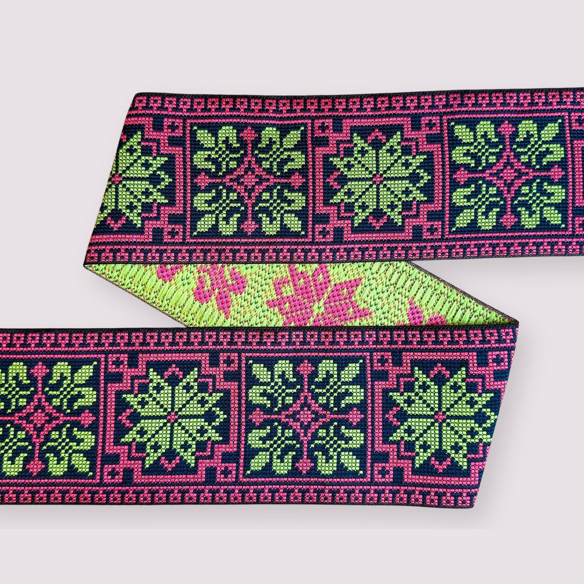 Grand Star Pink Green (bredde 9 cm) Fantasy Ribbons
