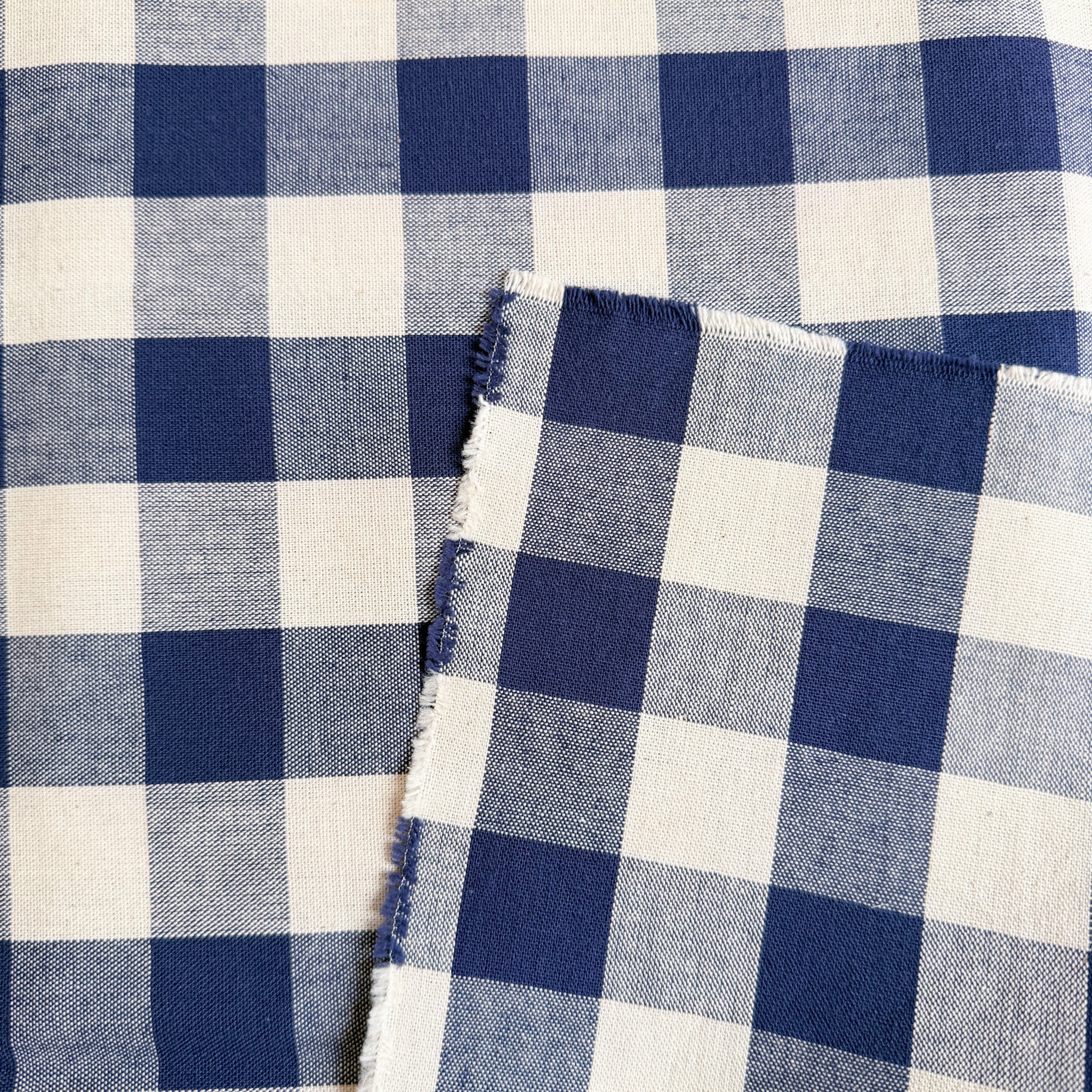 Blå gingham granfaget