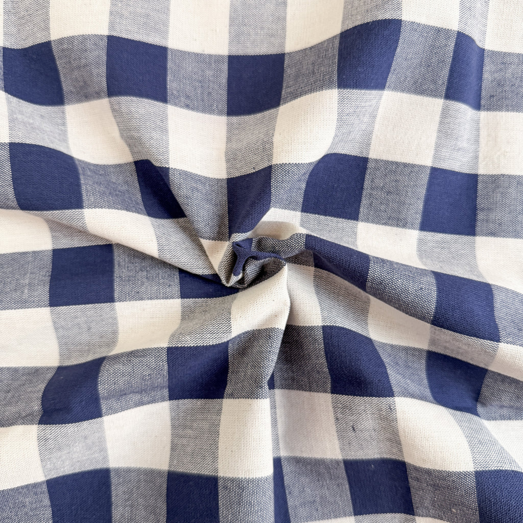 Blå gingham granfaget