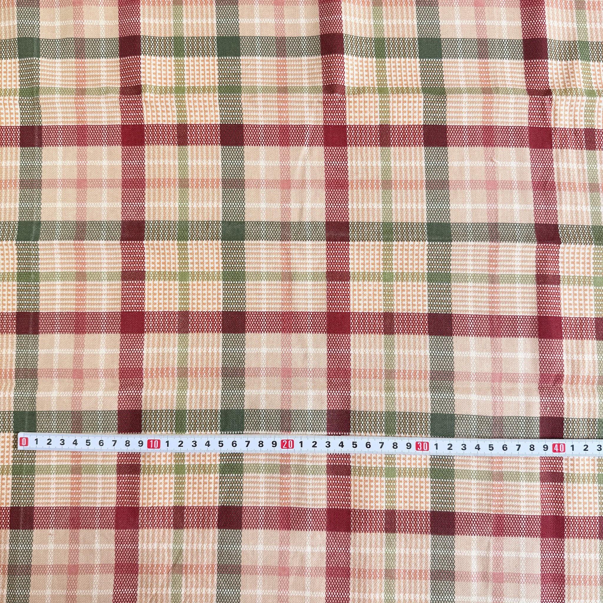 Rød og grønn tartan