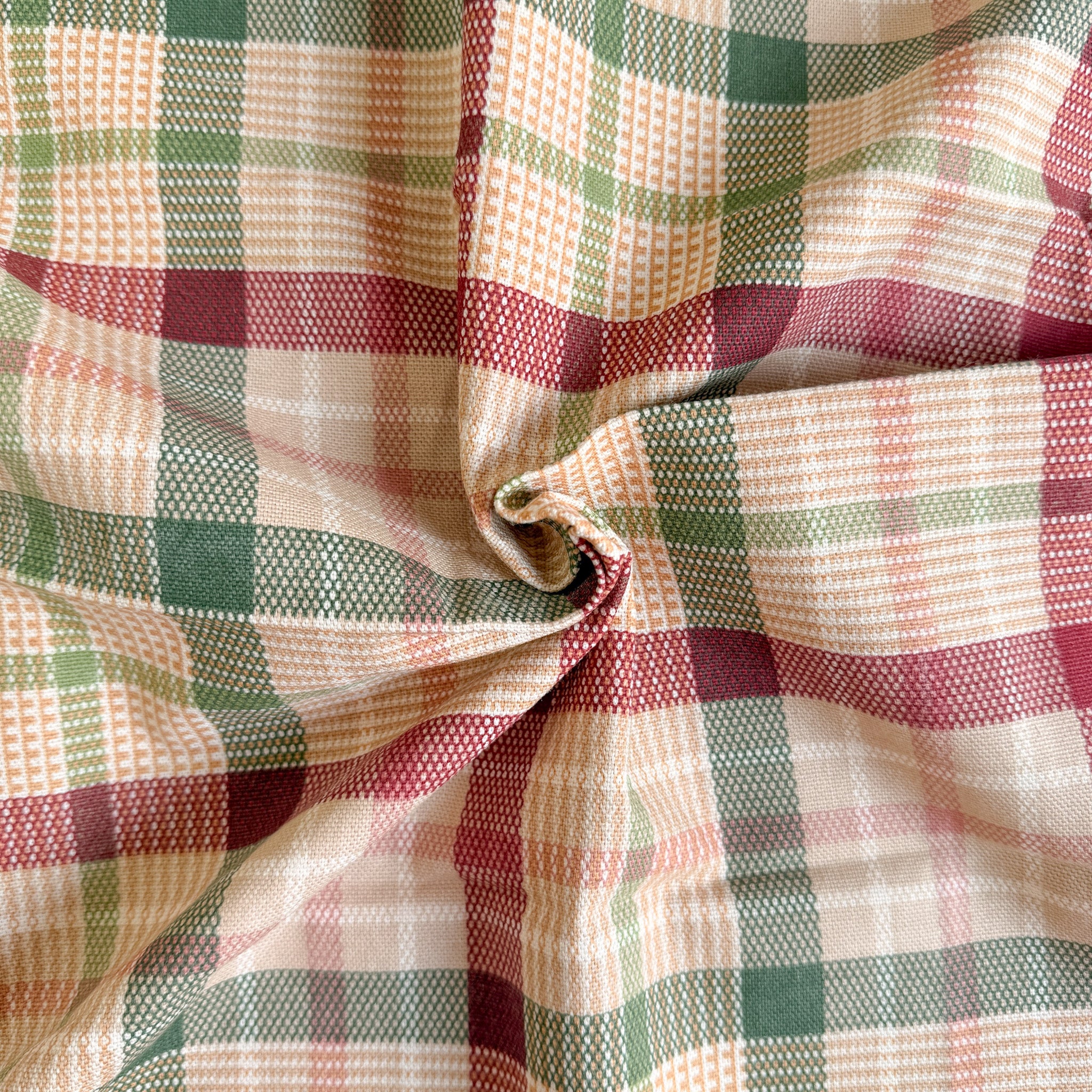 Rød og grønn tartan