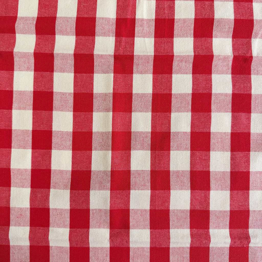 Garnfarget rød gingham