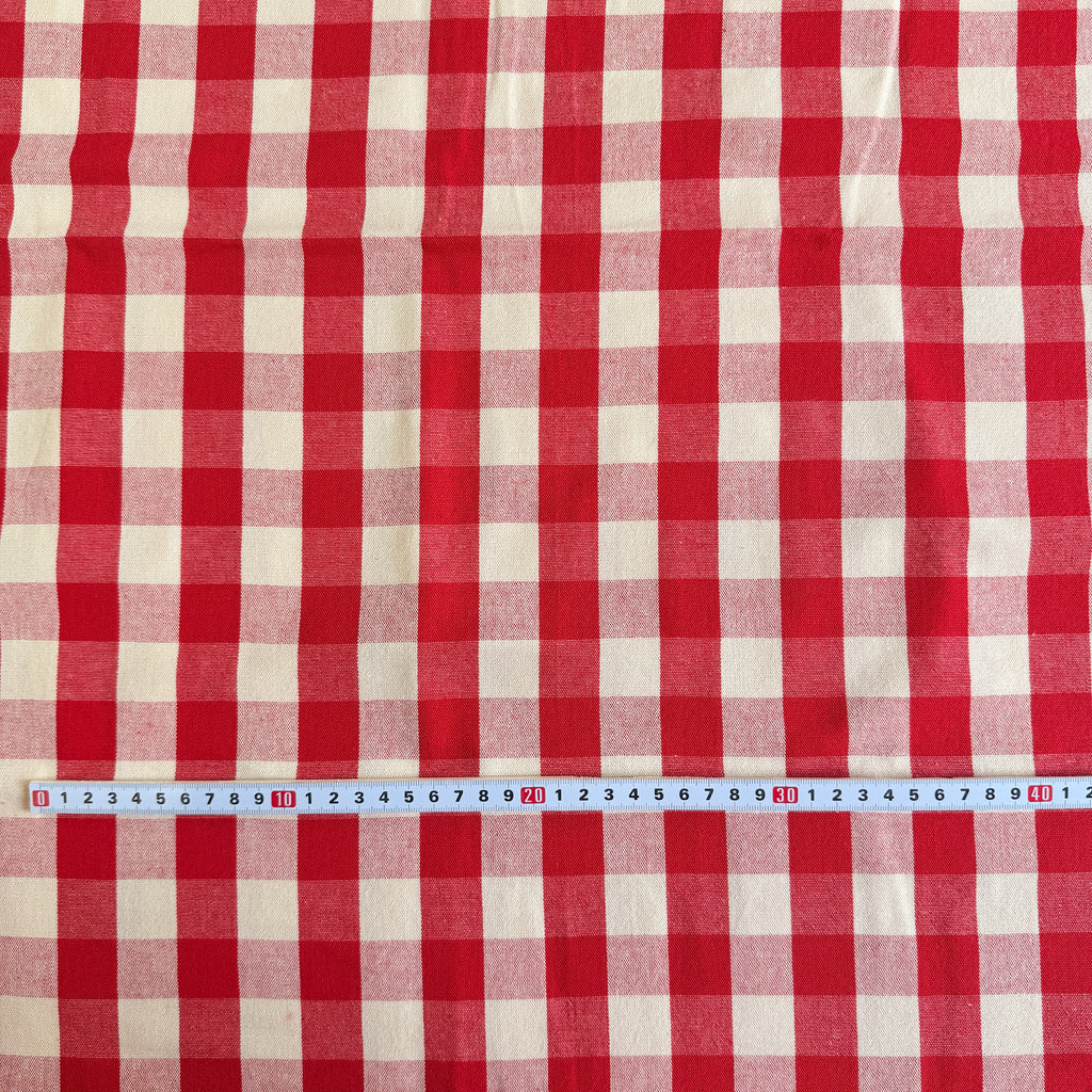 Garnfarget rød gingham