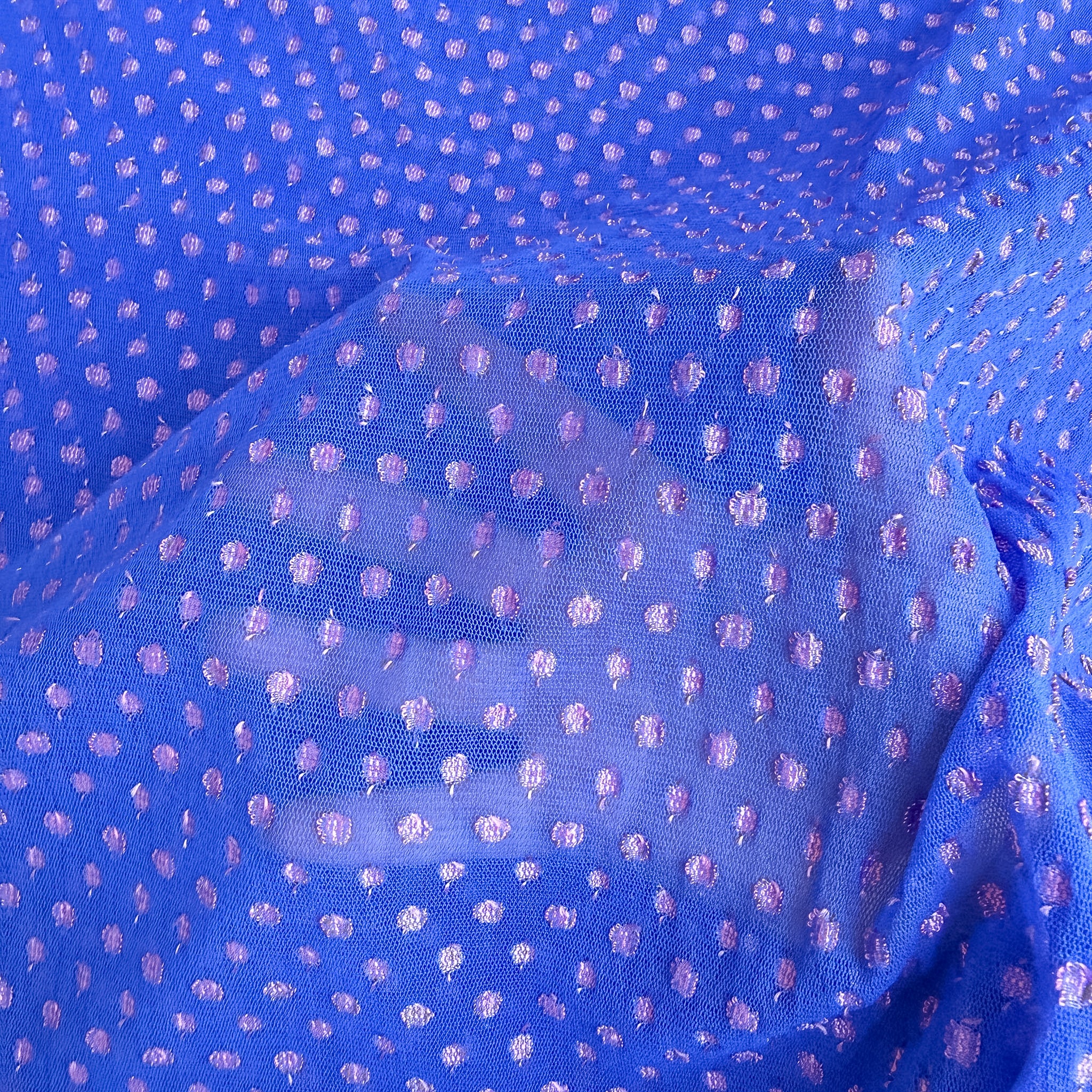 Dotted stretchy mesh
