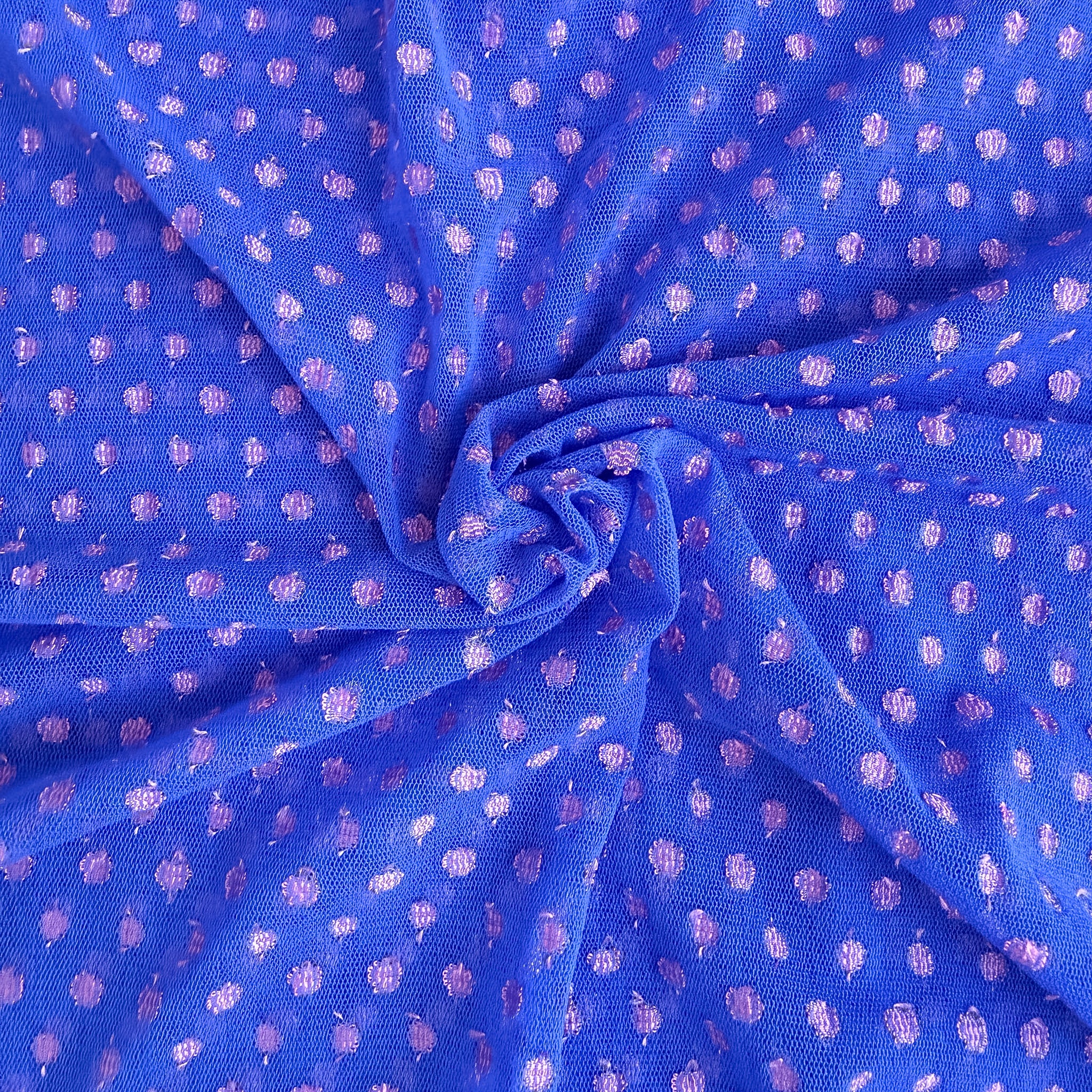 Dotted stretchy mesh