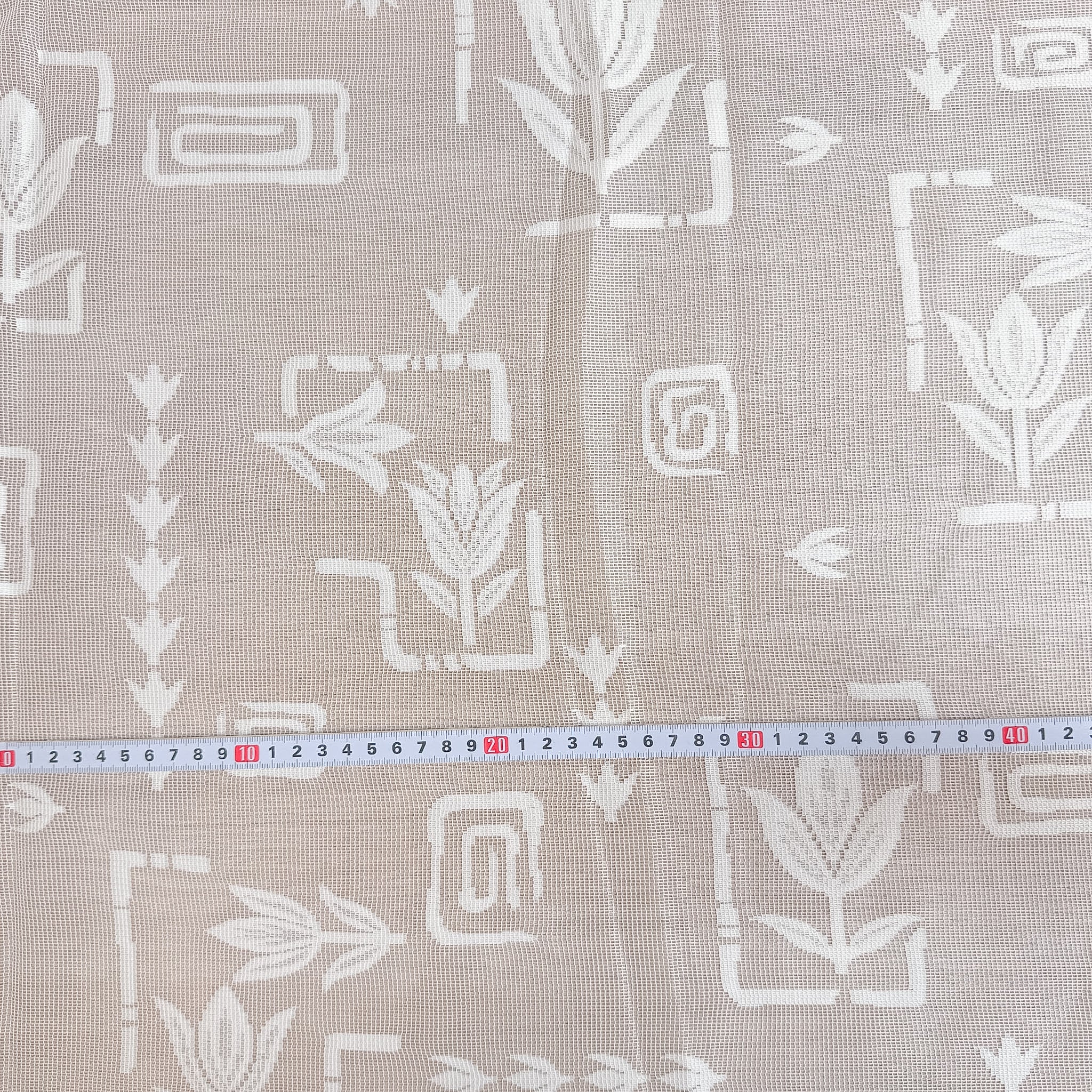 Blonde - tulipaner og geometriske mønster