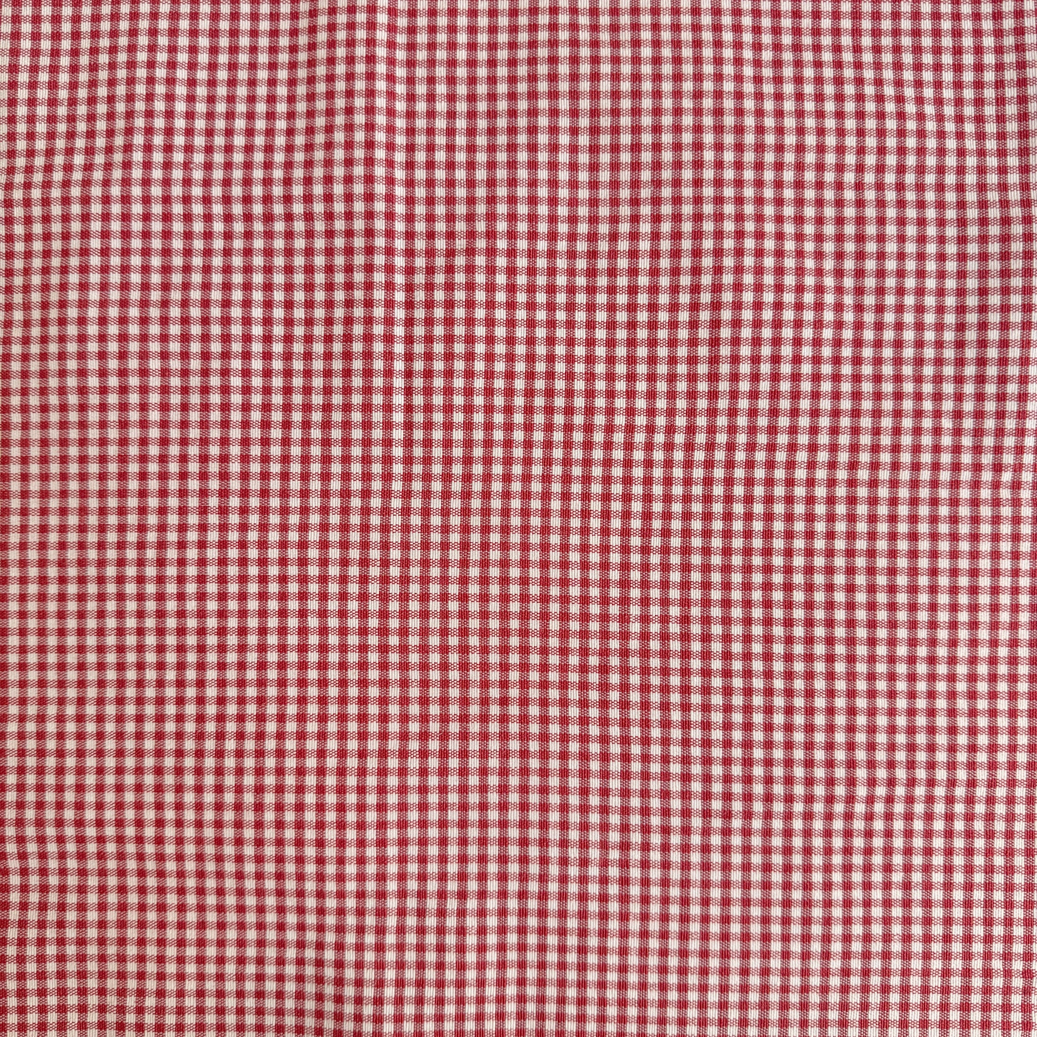 Rød Gingham - garnfarget