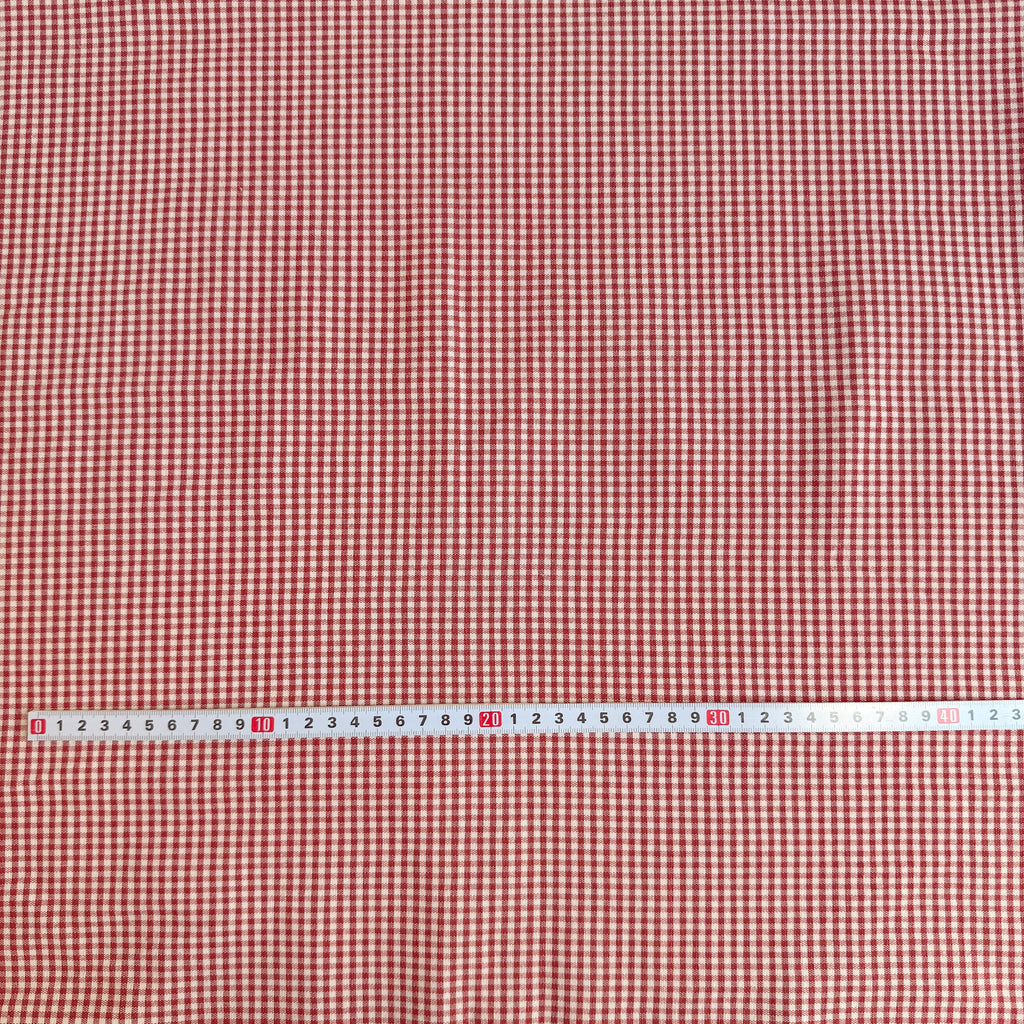 Rød Gingham - garnfarget