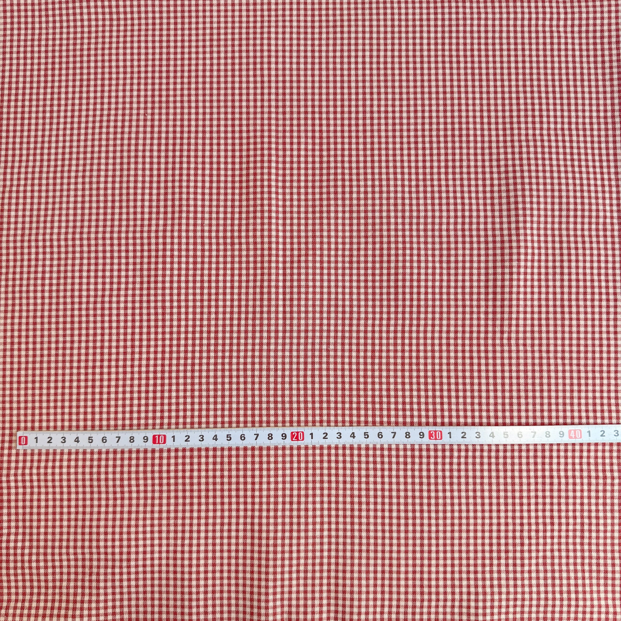 Rød Gingham - garnfarget