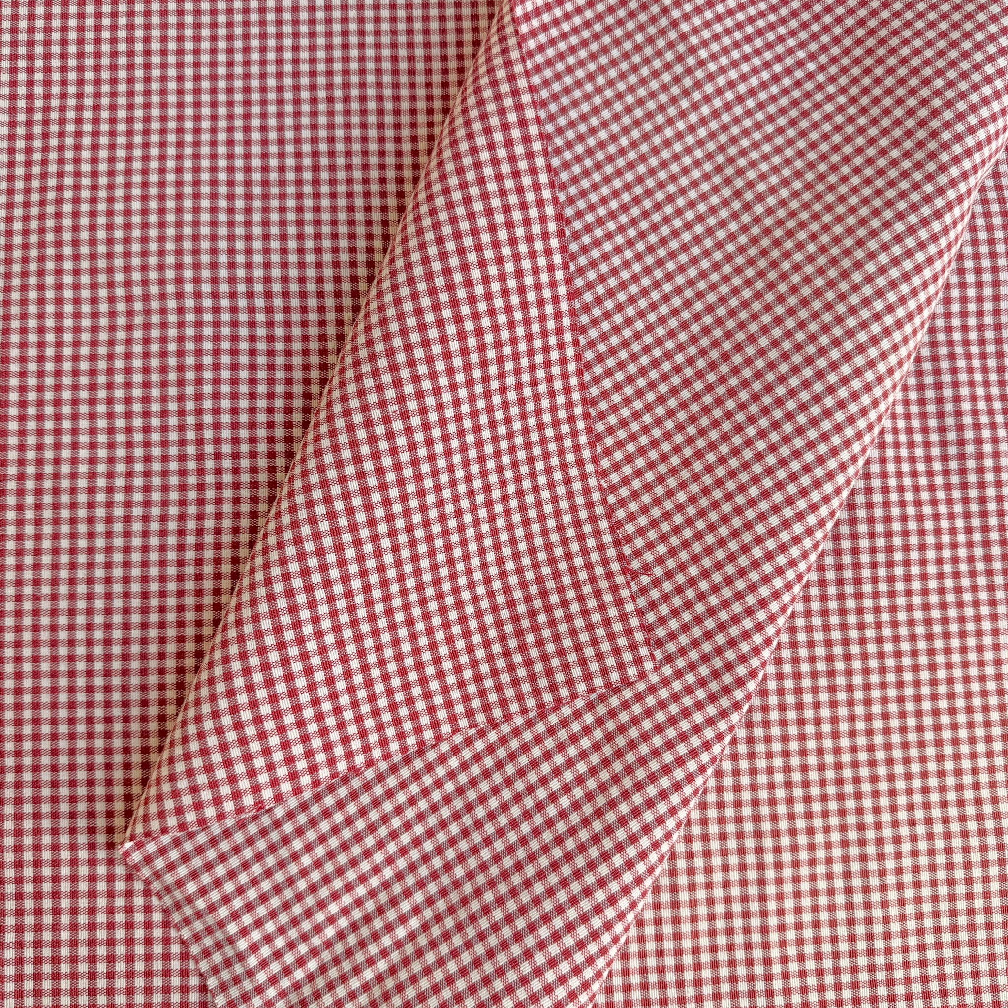 Rød Gingham - garnfarget