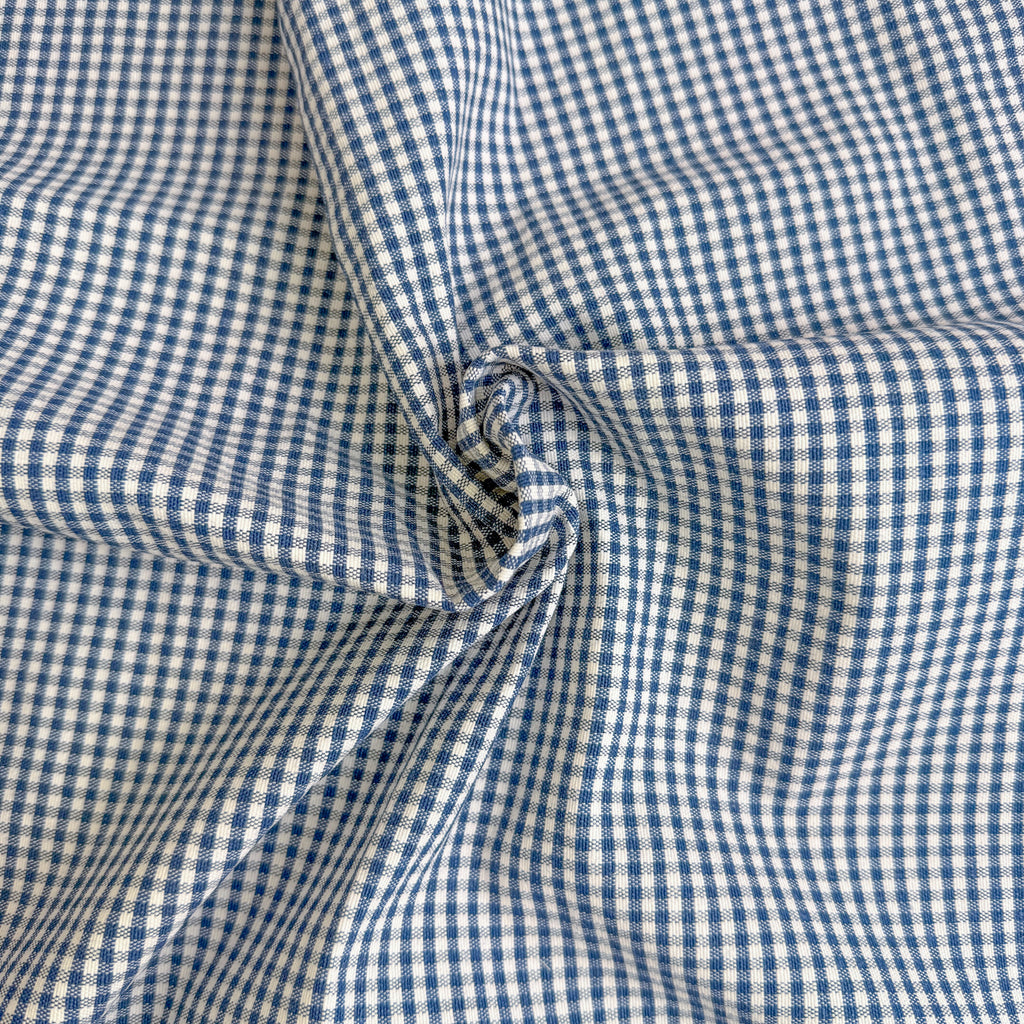 Blå Gingham - garnfarget