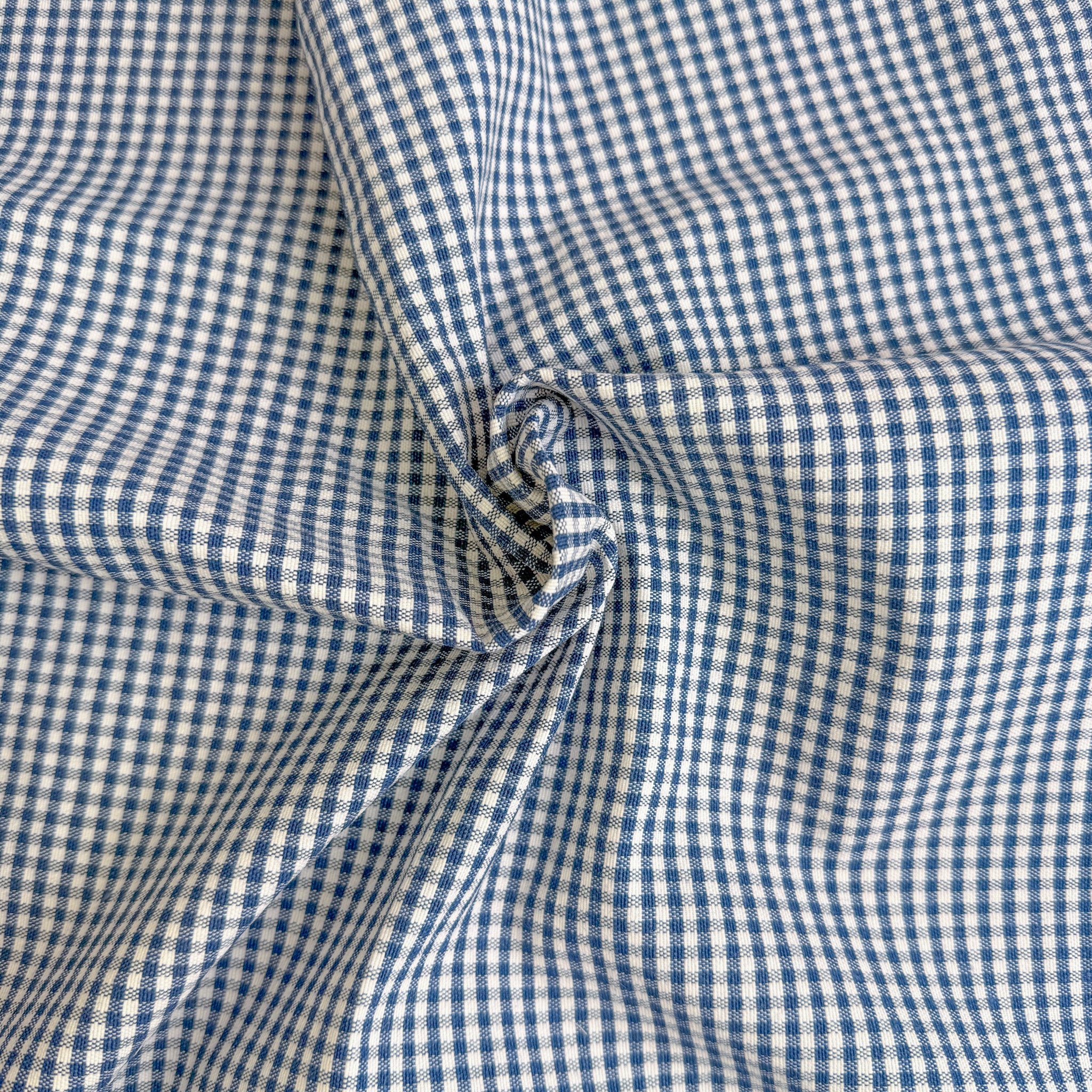 Blå Gingham - garnfarget