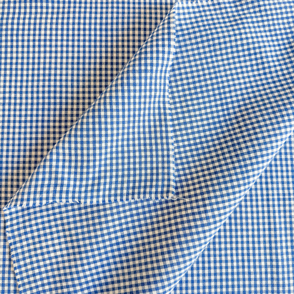 Myk og blå gingham - garnfarget