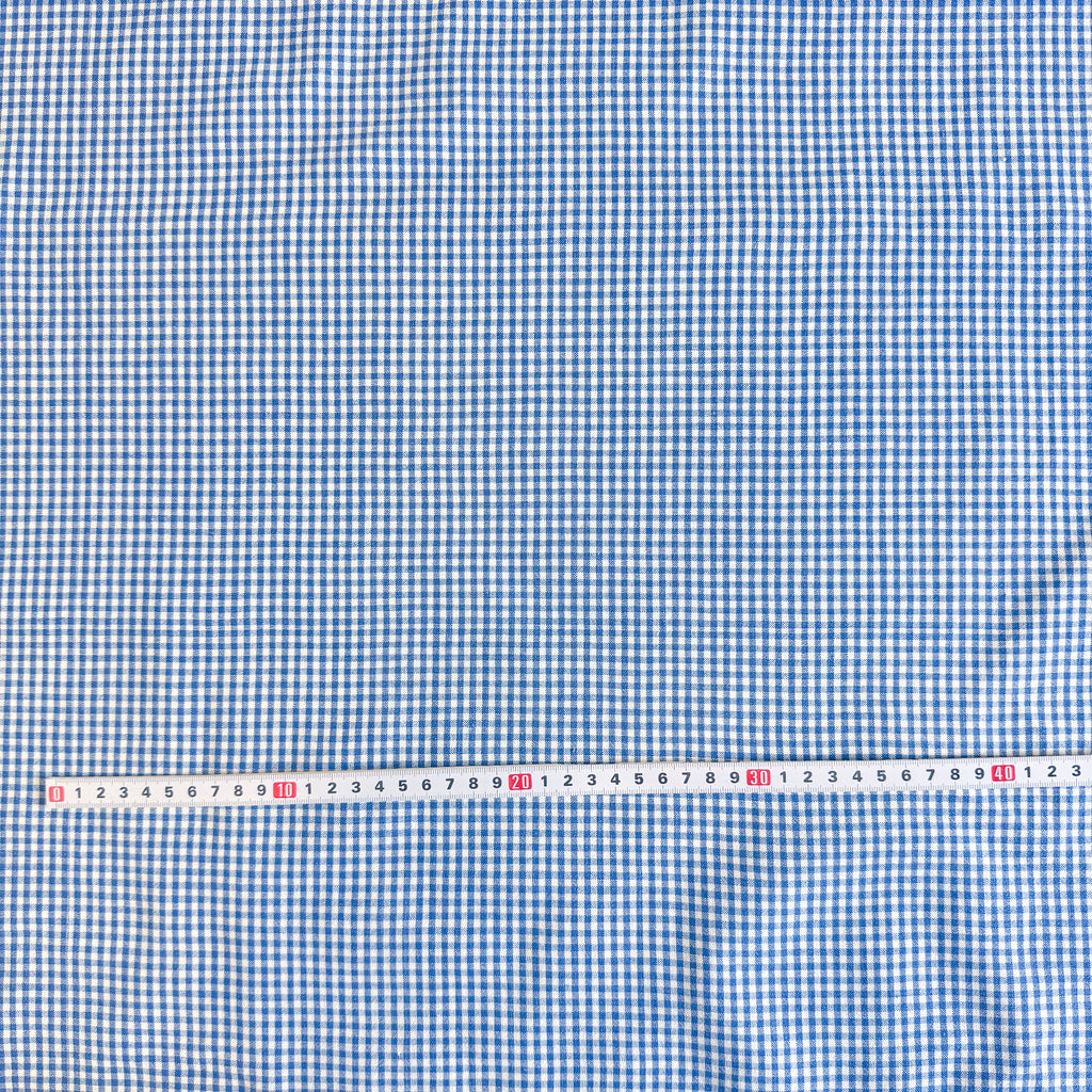 Myk og blå gingham - garnfarget
