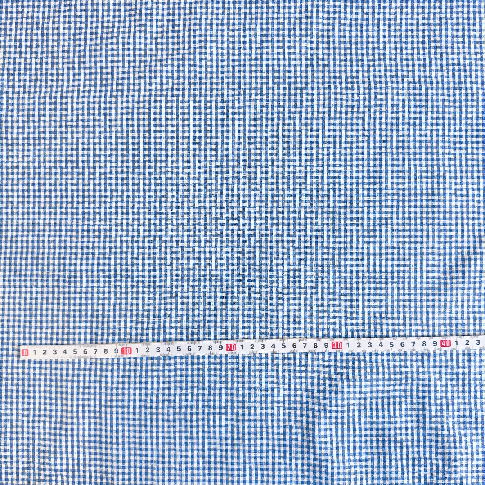 Myk og blå gingham - garnfarget