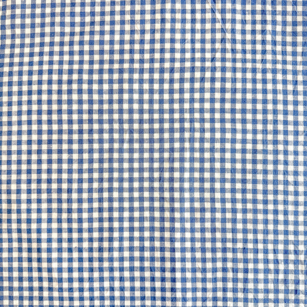 Garnfarget blå gingham