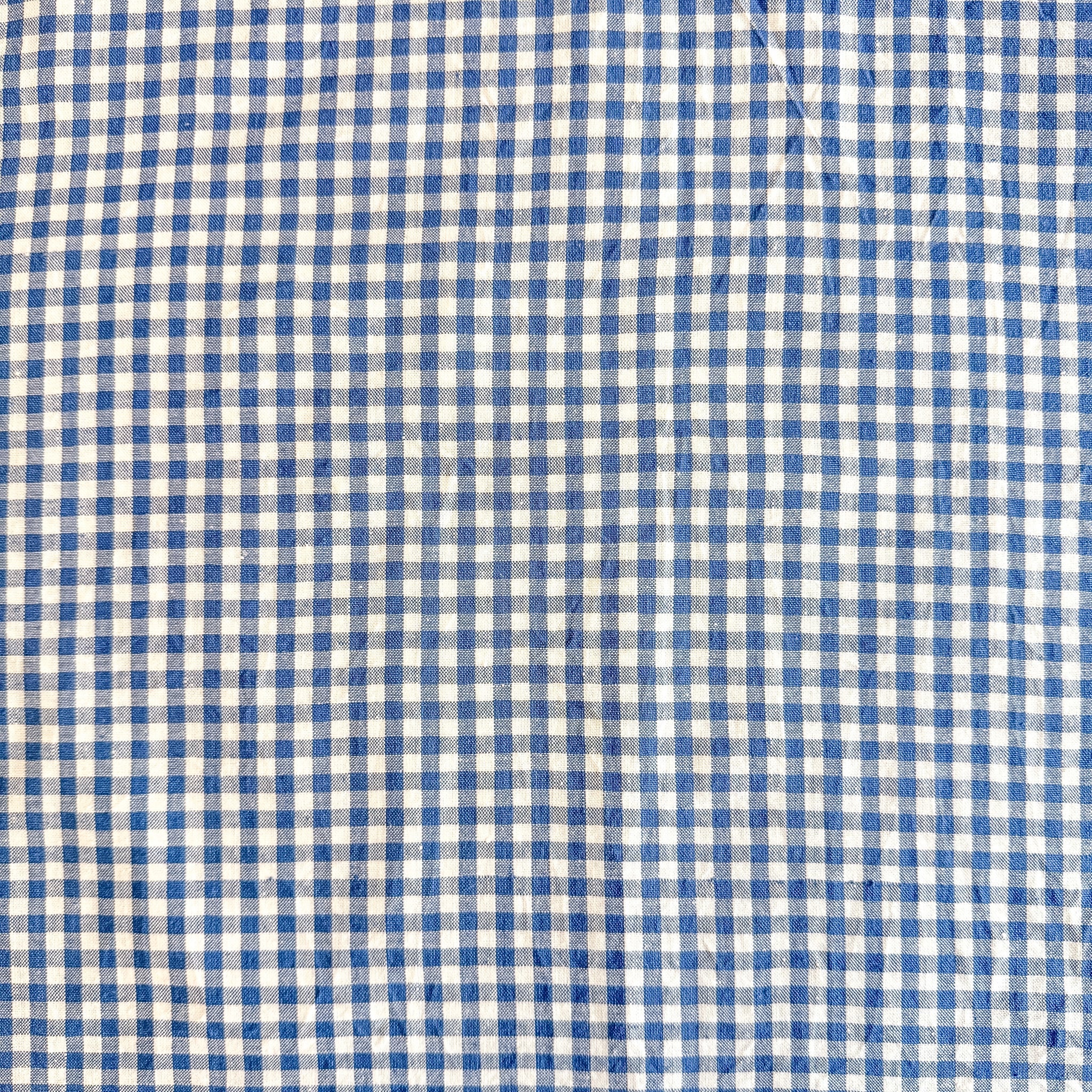 Garnfarget blå gingham