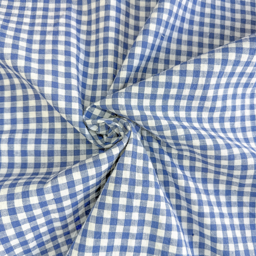 Garnfarget blå gingham