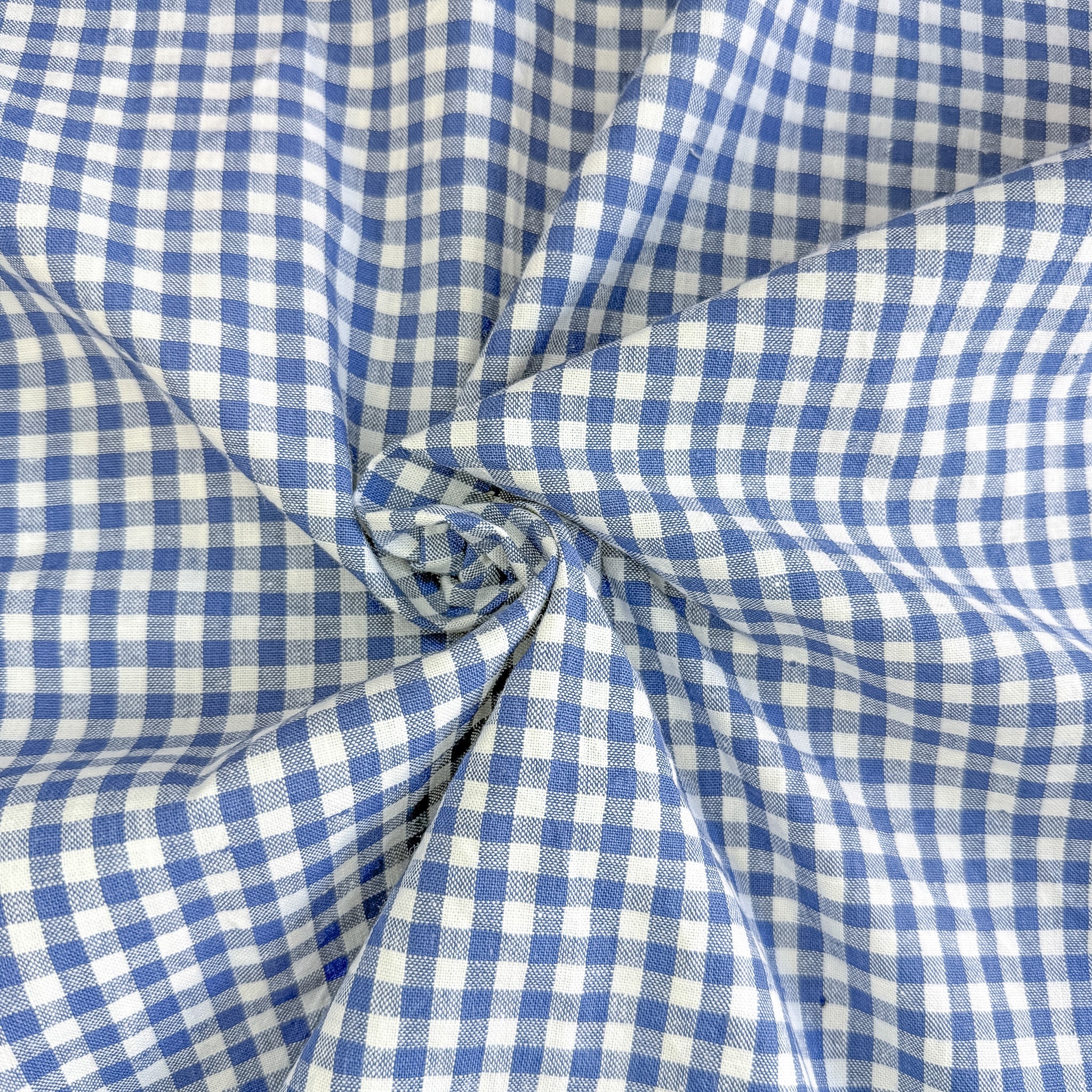 Garnfarget blå gingham