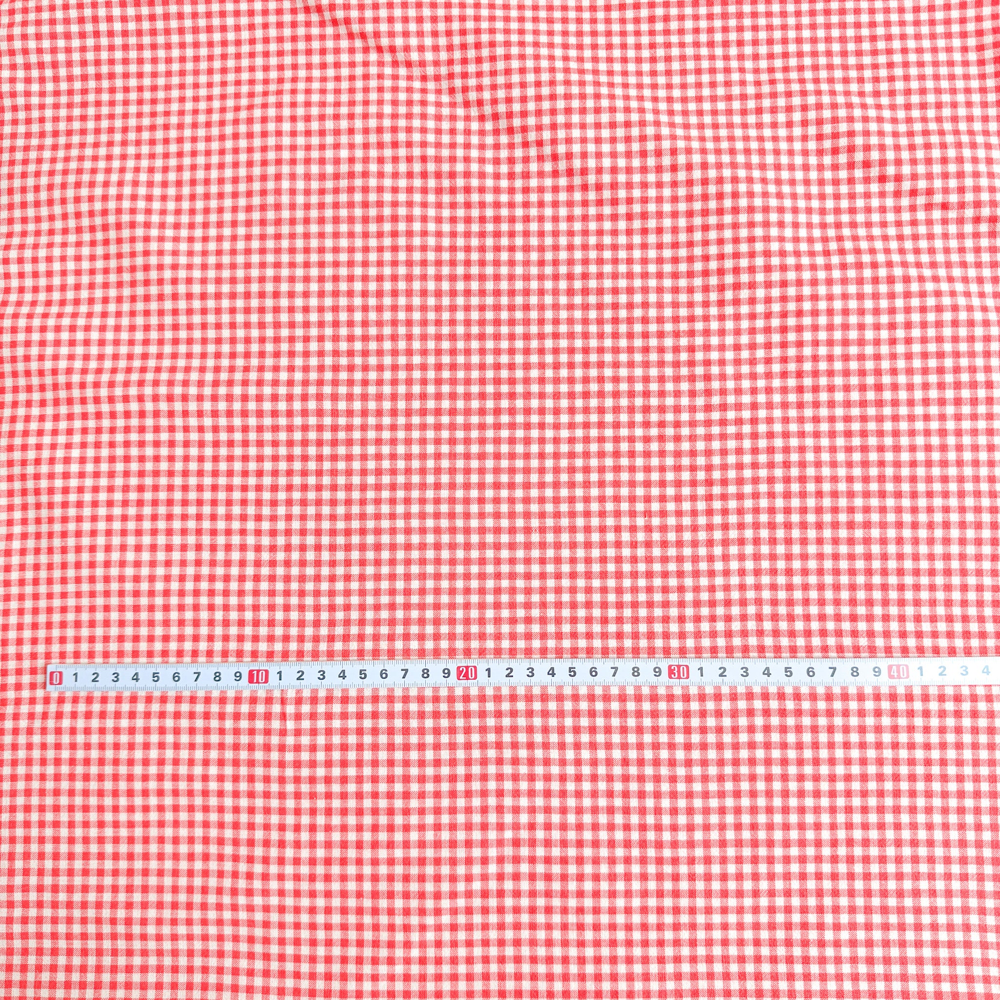 Rød Garnfarget Gingham 2