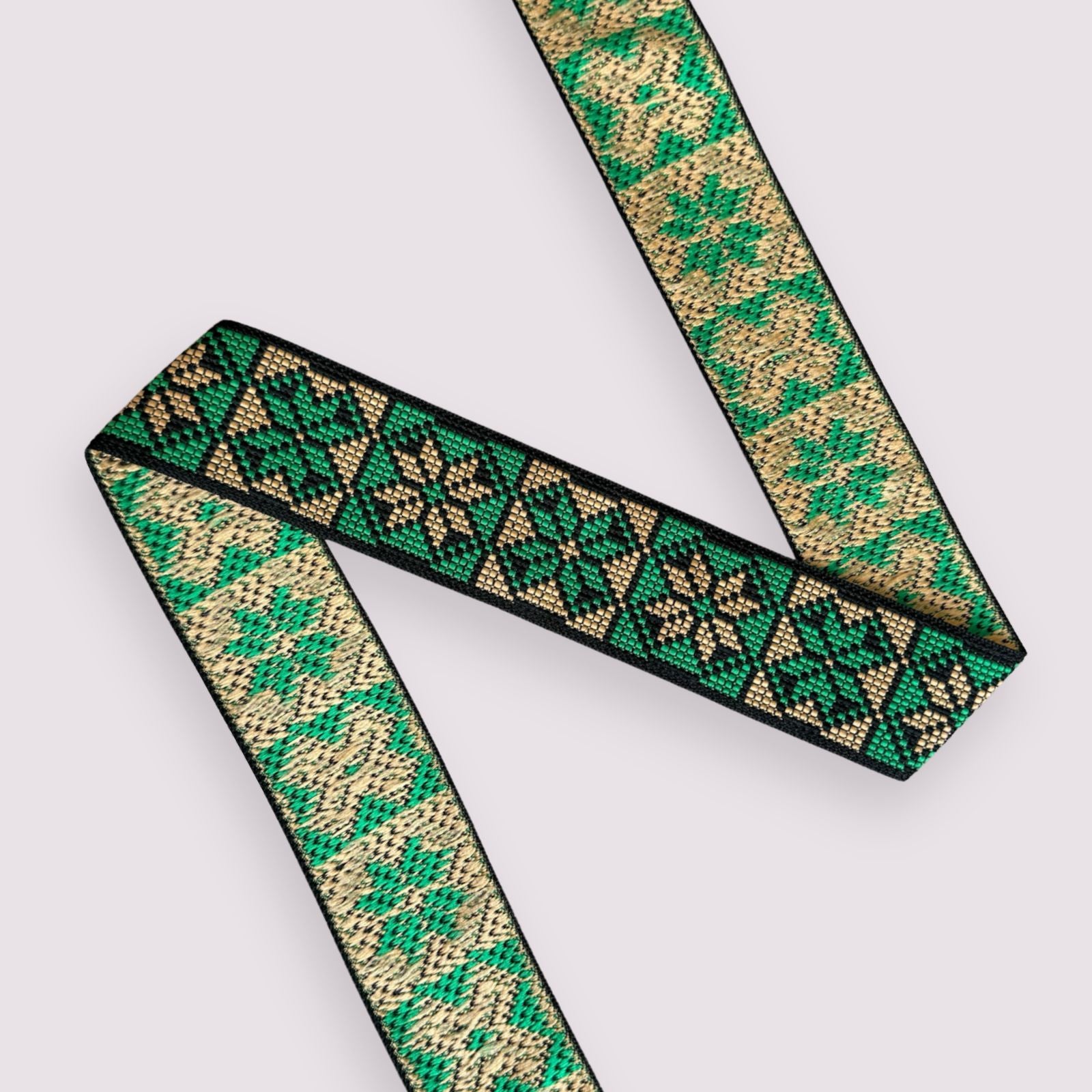 Petit Star Golden Green (bredde 4 cm) Fantasy Ribbons