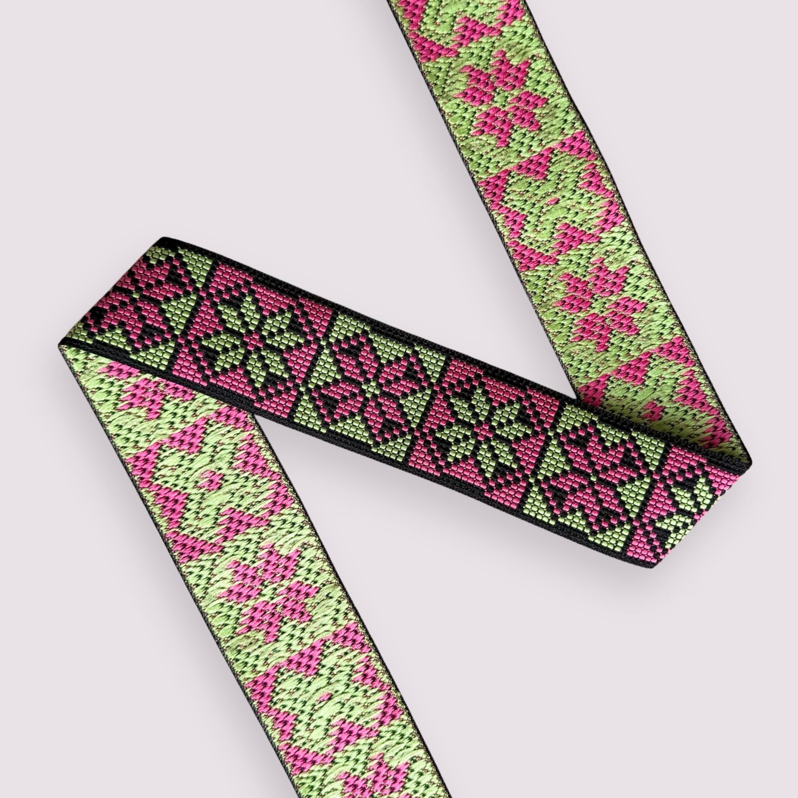 Petit Star Pink Green (bredde 4 cm) Fantasy Ribbons