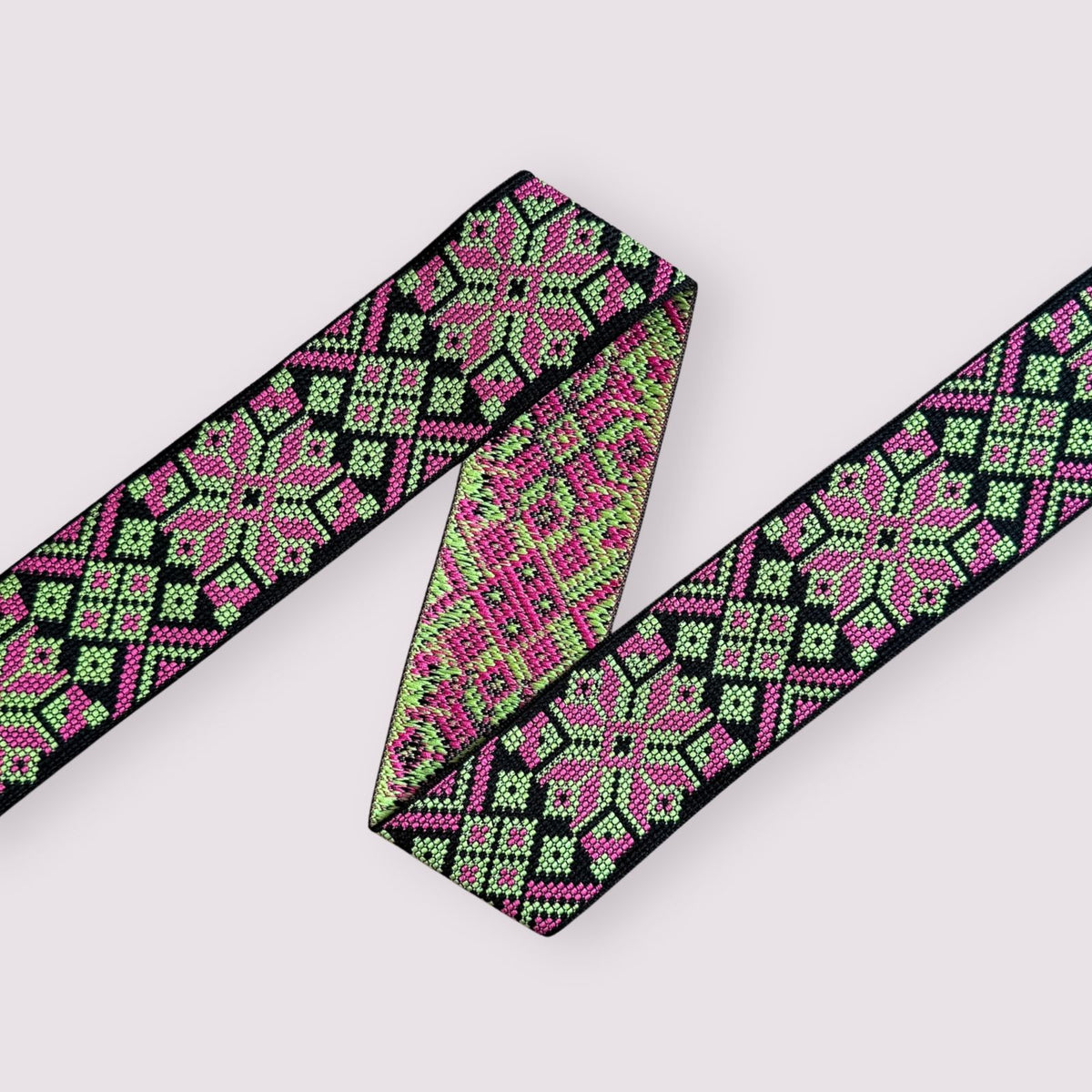 Star Pink Green (bredde 5,5 cm) Fantasy Ribbons