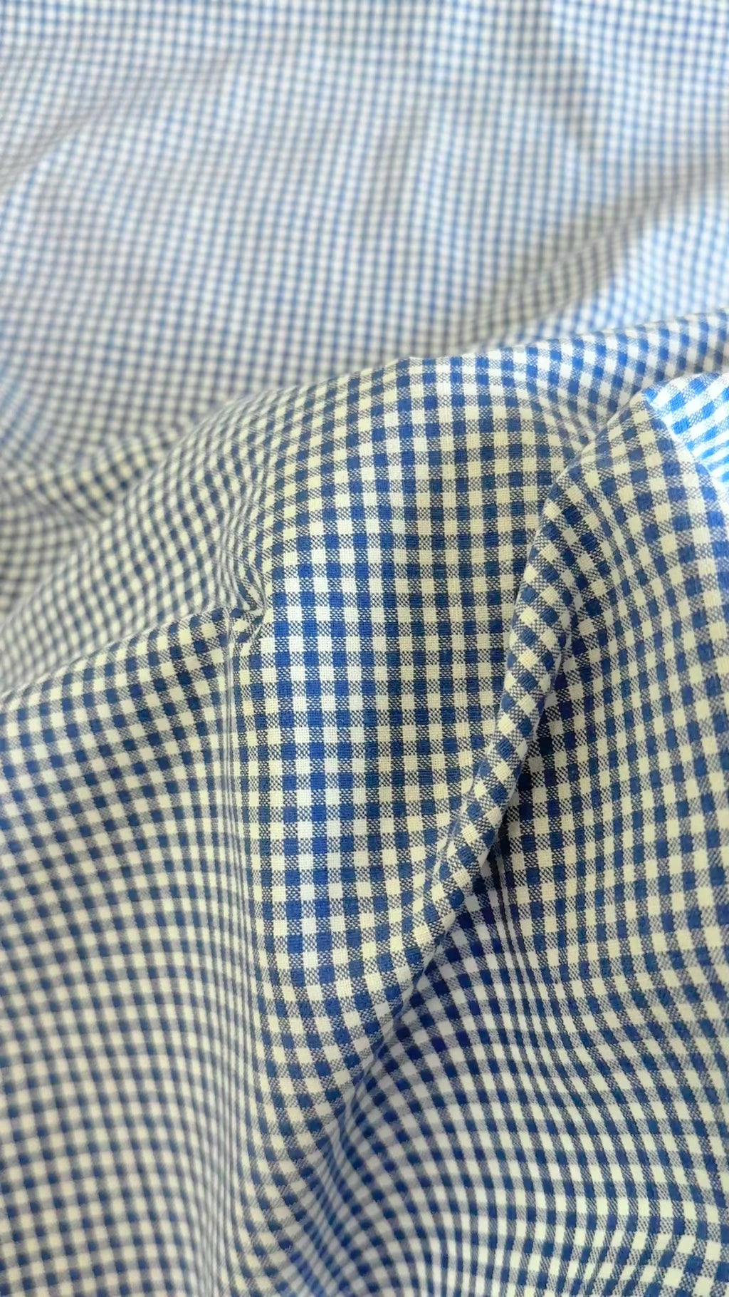 Myk og blå gingham - garnfarget