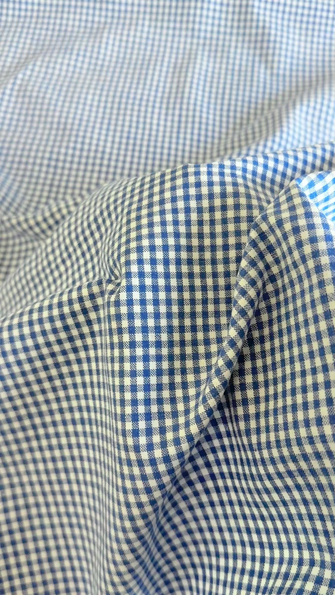 Myk og blå gingham - garnfarget