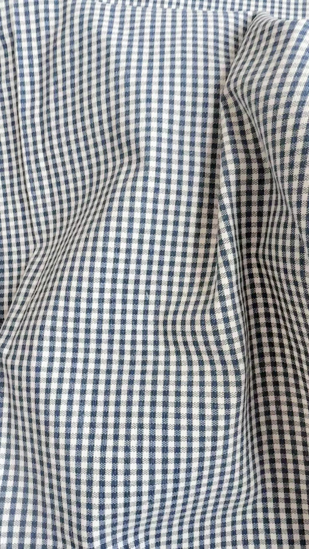 Blå Gingham - garnfarget