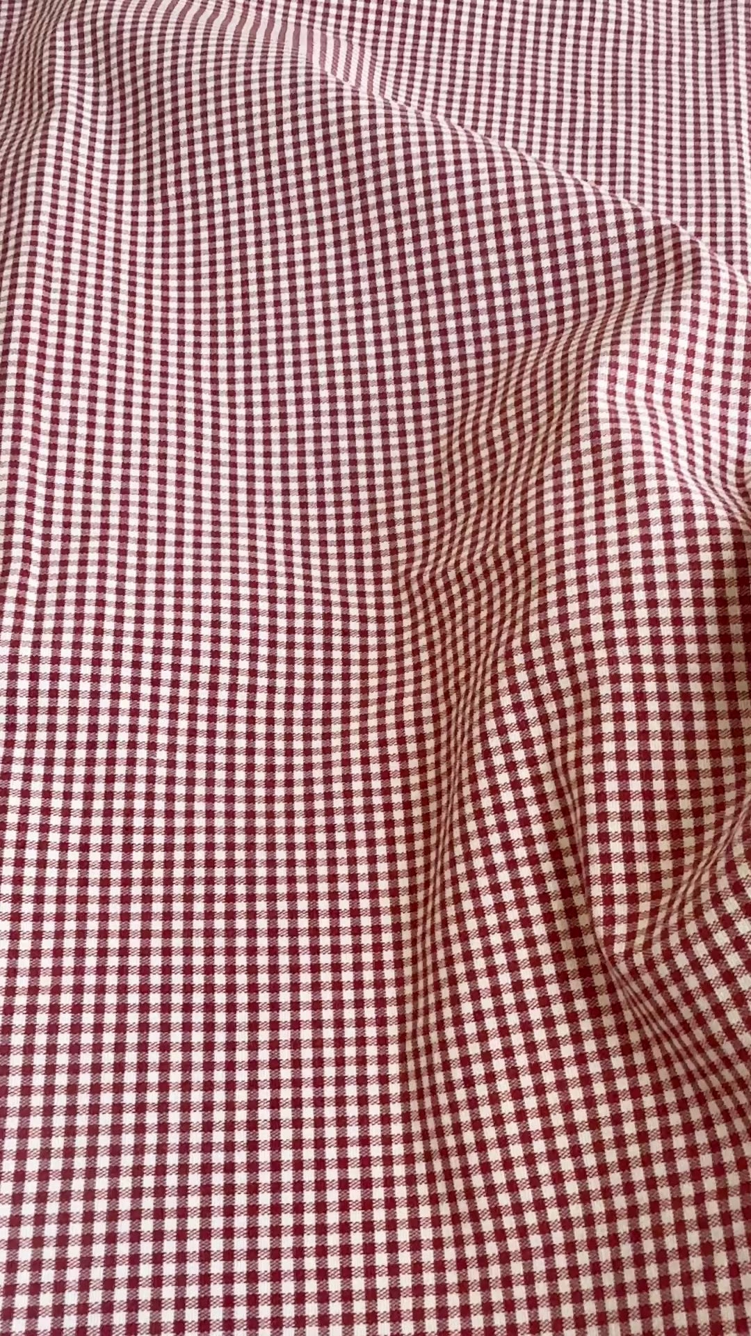 Rød Gingham - garnfarget